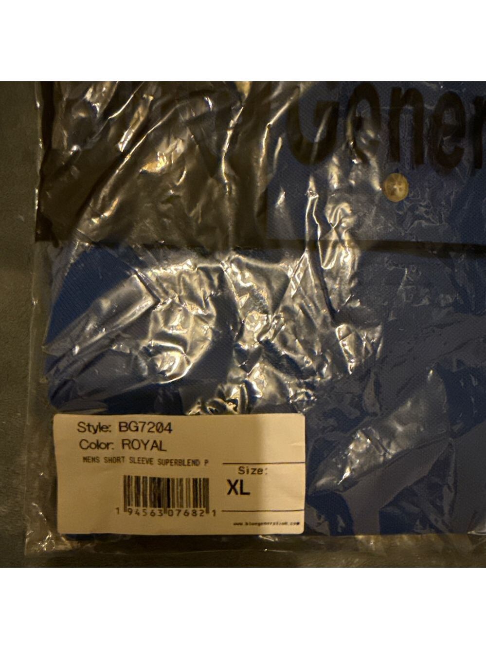 Men's Blue Generation Royal Blue Polo Shirt XL - Picture 4 of 5